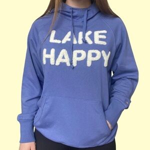 Purple Lake Happy Sweatshirt Size M